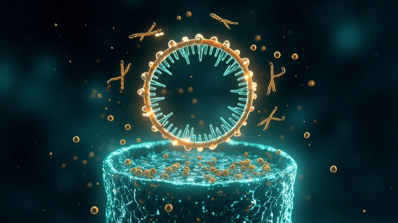 环状 RNA 共价闭环结构漂浮在细胞质中,外切酶无法从两端切入,微小 RNA 片段对接在环上结合位点